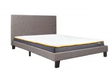 Birlea Furniture & Beds Birlea Berlin 4ft6 Double Grey Fabric Bed Frame