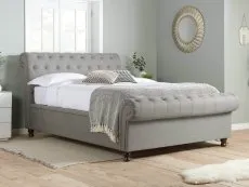 Birlea Furniture & Beds Birlea Castello 5ft King Size Grey Fabric Bed Frame