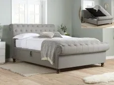 Birlea Furniture & Beds Birlea Castello 5ft King Size Grey Fabric Ottoman Bed Frame