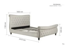 Birlea Furniture & Beds Birlea Copenhagen Stone Fabric Bed Frame