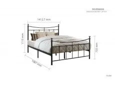 Birlea Furniture & Beds Birlea Emily 4ft6 Double Black Metal Bed Frame