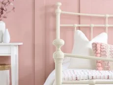 Birlea Furniture & Beds Birlea Emily 4ft6 Double Cream Metal Bed Frame