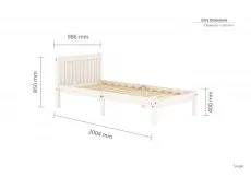 Birlea Furniture & Beds Birlea Rio 3ft Single Whitewash Wooden Bed Frame