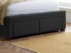 Birlea Furniture & Beds Birlea Valentino 4ft6 Double Charcoal Fabric 2 Drawer Bed Frame