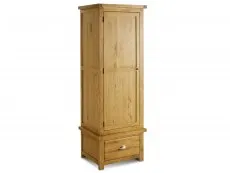 Birlea Furniture & Beds Birlea Woburn 1 Door 1 Drawer Oak Wooden Single Wardrobe