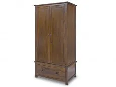 Core Products Core Boston 2 Door 1 Drawer Dark Antique Pine Wooden Double Wardrobe