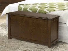 Core Boston Dark Antique Pine Wooden Blanket Box Core Boston Dark Antique Pine Wooden Blanket Box