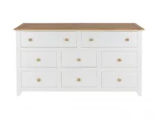 Core Products Core Capri  White 6+2 Drawer Large Chest of Drawers