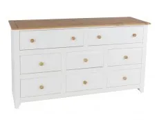 Core Products Core Capri  White 6+2 Drawer Large Chest of Drawers