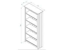 Core Products Core Capri White Tall Bookcase