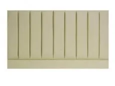 Designer Pluto Cream Faux Leather Fabric Headboard Designer Pluto Cream Faux Leather Fabric Headboard