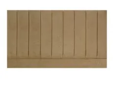 Designer Pluto Tan Faux Suede Fabric Headboard Designer Pluto Tan Faux Suede Fabric Headboard