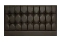 Designer Headboards Designer Saturn 4ft Small Double Espresso Faux Leather Fabric Headboard