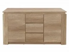 GFW Canyon Oak 2 Door 3 Drawer Sideboard