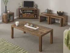 GFW GFW Jakarta Mango Wood Effect Coffee Table with Shelf