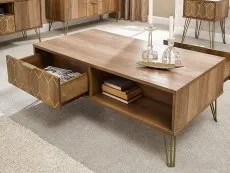 GFW Orleans Mango Effect 2 Drawer Coffee Table