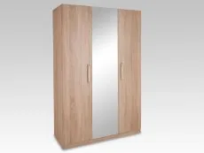 Harmony Harmony Holborn Oak 3 Door 1 Mirror Triple Wardrobe