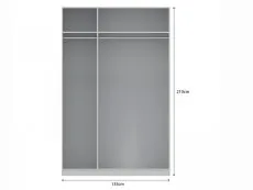 Harmony Moritz Grey High Gloss and White 3 Door Triple Wardrobe