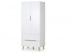 Julian Bowen Julian Bowen Alicia White and Oak 2 Door Double Wardrobe