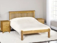 Julian Bowen Julian Bowen Barcelona 4ft Small Double Pine Wooden Bed Frame (Low Footend)