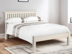 Julian Bowen Julian Bowen Barcelona 5ft King Size Ivory Wooden Bed Frame (Low Footend)