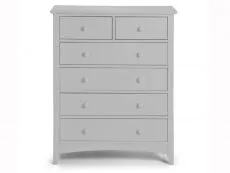 Julian Bowen Julian Bowen Cameo 4+2 Dove Grey Wooden Chest of Drawers