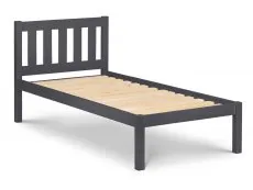 Julian Bowen Luna 3ft Single Anthracite Lacquered Wooden Bed Frame