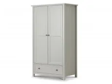 Julian Bowen Julian Bowen Maine Dove Grey 2 Door 1 Drawer Double Wardrobe