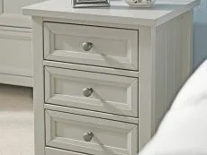 Julian Bowen Maine Dove Grey 3 Drawer Bedside Table