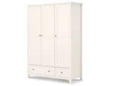 Julian Bowen Julian Bowen Maine Surf White 3 Door 2 Drawer Triple Wardrobe