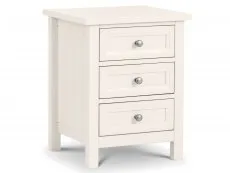 Julian Bowen Julian Bowen Maine Surf White 3 Drawer Bedside Table