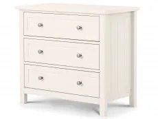 Julian Bowen Julian Bowen Maine Surf White 3 Drawer Low Chest of Drawers