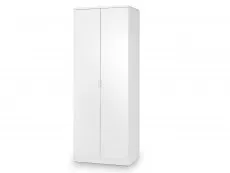 Julian Bowen Julian Bowen Manhattan White High Gloss 2 Door Double Wardrobe