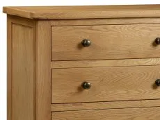 Julian Bowen Marlborough 4 Drawer Oak Wooden Chest of Drawers (Assembled)