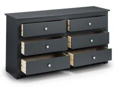 Julian Bowen Radley Anthracite 6 Drawer Chest of Drawers