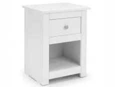 Julian Bowen Julian Bowen Radley Surf White 1 Drawer Bedside Table