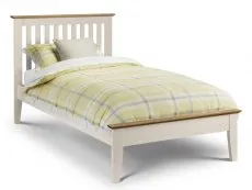 Julian Bowen Julian Bowen Salerno Two Tone 3ft Single Ivory and Oak Wooden Bed Frame