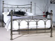 Limelight  Limelight Gamma 5ft King Size Antique Nickel Metal Bed Frame