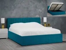 LPD LPD Berlin 4ft6 Double Teal Velvet Fabric Ottoman Bed Frame