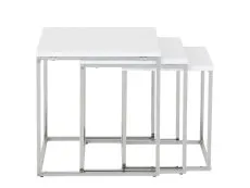 Seconique Seconique Charisma White High Gloss Nest of Tables