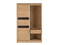 Seconique Seconique Charles Oak Sliding Door Double Wardrobe