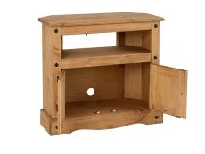 Seconique Corona Pine Wooden 2 Door Corner TV Cabinet