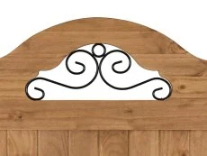 Seconique Seconique Corona Scroll 4ft6 Double Pine Wooden Bed Frame (High Footend)