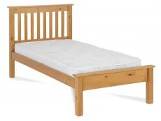 Seconique Seconique Monaco 3ft Single Antique Pine Wooden Bed Frame (Low Footend)