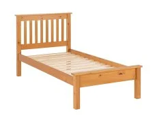 Seconique Seconique Monaco 3ft Single Antique Pine Wooden Bed Frame (Low Footend)