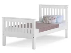 Seconique Seconique Monaco 3ft Single White Wooden Bed Frame (High Footend)