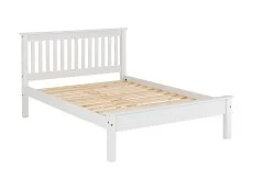 Seconique Seconique Monaco 4ft6 Double White Wooden Bed Frame (Low Footend)