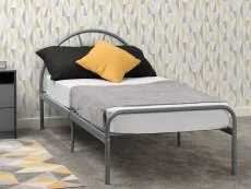 Seconique Seconique Nova 3ft Single Silver Metal Bed Frame