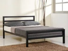 Time Living Time Living City Block 5ft King Size Black Metal Bed Frame