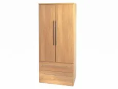 Welcome Welcome 2ft6 Sherwood 2 Door 2 Drawer Tall Double Wardrobe (Assembled)